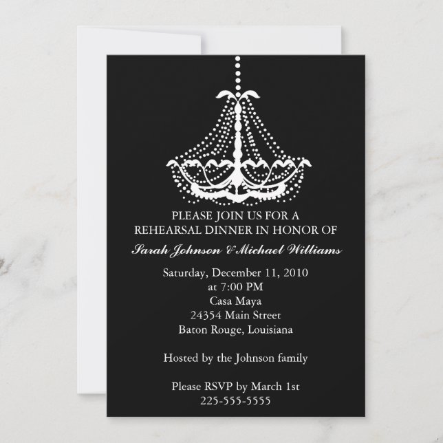 Rehearsal Dinner Invitation (Front)