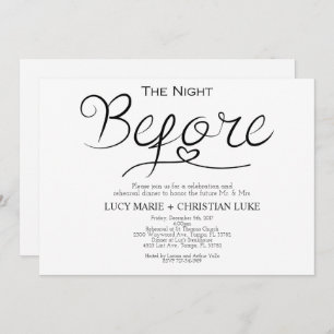 Rehearsal Dinner Invitation, Rehearsal, Script Invitation
