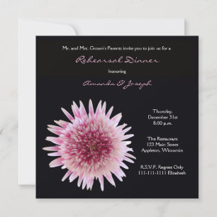 Rehearsal Dinner Invitation -- Stunning Gerbera