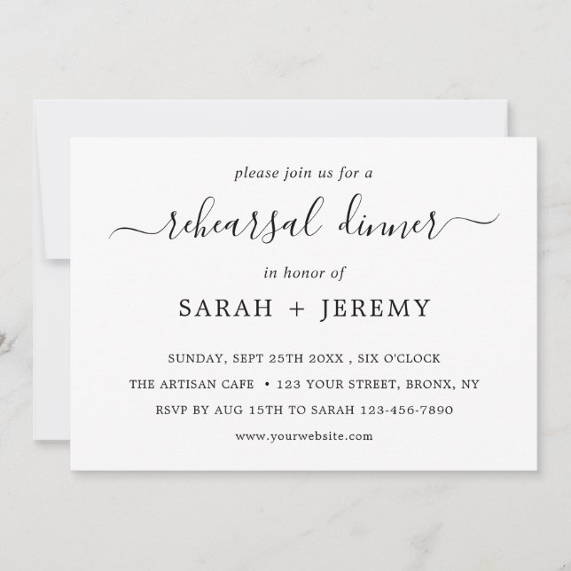 Rehearsal Dinner Invitation Template 01 (Front)