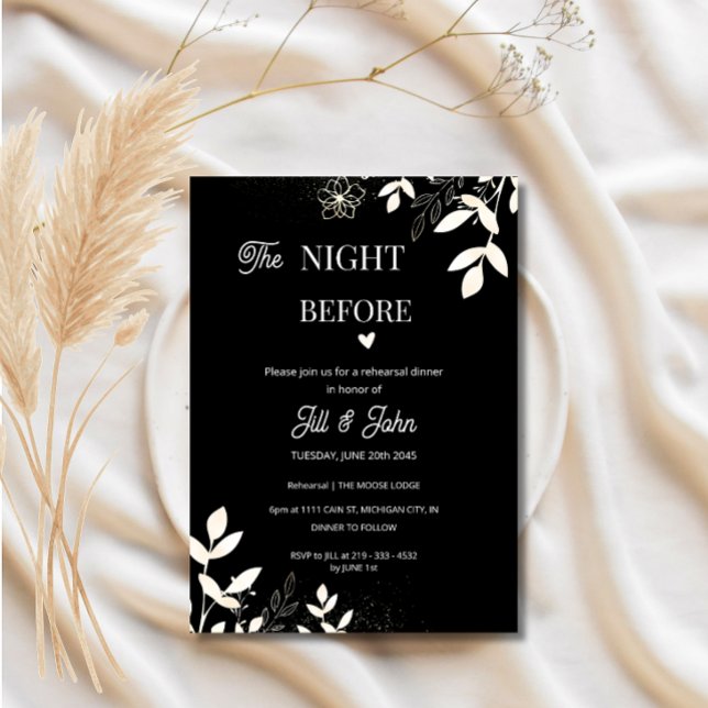 Rehearsal Dinner Invitation The Night Before  (Creator Uploaded)