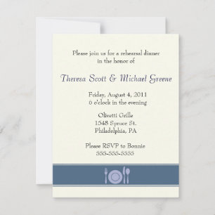 Rehearsal dinner invite - navy