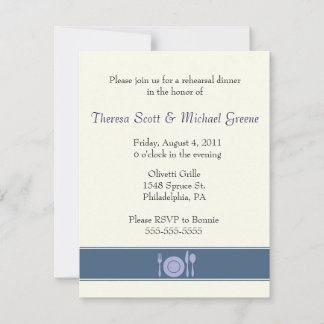 Rehearsal dinner invite - navy