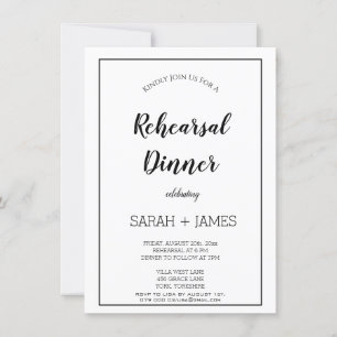 Rehearsal Dinner Minimalist Invitation