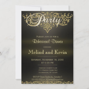 Rehearsal Dinner   Modern Elegance Invitation