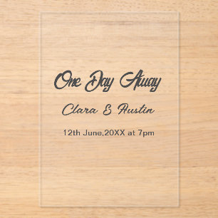 Rehearsal dinner One day away night before name da Acrylic Invitations