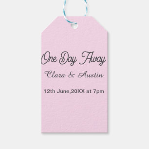 Rehearsal dinner One day away night before name da Gift Tags