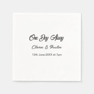 Rehearsal dinner One day away night before name da Napkin