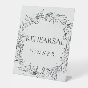 Rehearsal Dinner Pedestal Sign