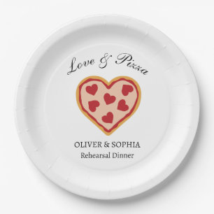 Rehearsal Dinner Pizza Party Paper Plate