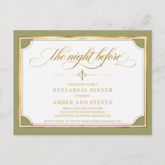 Rehearsal Dinner Postcard