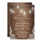 Rehearsal Dinner Rustic Wood Mason Jar Lights Lace