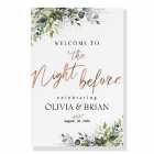 Rehearsal Dinner Sign, Rehearsal Sign, Greenery 