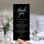 Rehearsal Dinner Thank you Place Setting Card<br><div class="desc">Share the love and show your appreciation to your guests in aesthetic black white theme, when they sit down at their seat and read this personalised charming thank you place card. It's a wonderful way to kick off your special day celebration! This card is sure to set the tone for...</div>
