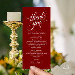Rehearsal Dinner Thank you Place Setting Card<br><div class="desc">Share the love and show your appreciation to your guests in burgundy wine red theme, when they sit down at their seat and read this personalised charming thank you place card. It's a wonderful way to kick off your special day celebration! This card is sure to set the tone for...</div>