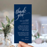 Rehearsal Dinner Thank you Place Setting Card<br><div class="desc">Share the love and show your appreciation to your guests in aesthetic navy blue theme, when they sit down at their seat and read this personalised charming thank you place card. It's a wonderful way to kick off your special day celebration! This card is sure to set the tone for...</div>