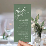 Rehearsal Dinner Thank you Place Setting Card<br><div class="desc">Share the love and show your appreciation to your guests in aesthetic sage green theme, when they sit down at their seat and read this personalised charming thank you place card. It's a wonderful way to kick off your special day celebration! This card is sure to set the tone for...</div>