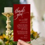 Rehearsal Dinner Thank you Place Setting Card<br><div class="desc">Share the love and show your appreciation to your guests in aesthetic burgundy red wine theme, when they sit down at their seat and read this personalised charming thank you place card. It's a wonderful way to kick off your special day celebration! This card is sure to set the tone...</div>