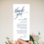 Rehearsal Dinner Thank you Place Setting Card<br><div class="desc">Share the love and show your appreciation to your guests in aesthetic navy blue theme, when they sit down at their seat and read this personalised charming thank you place card. It's a wonderful way to kick off your special day celebration! This card is sure to set the tone for...</div>