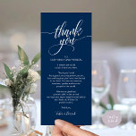 Rehearsal Dinner Thank you Place Setting Card<br><div class="desc">Share the love and show your appreciation to your guests in Navy blue theme, when they sit down at their seat and read this personalised charming thank you place card. It's a wonderful way to kick off your special day celebration! This card is sure to set the tone for an...</div>