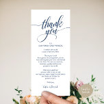 Rehearsal Dinner Thank you Place Setting Card<br><div class="desc">Share the love and show your appreciation to your guests in Navy blue theme, when they sit down at their seat and read this personalised charming thank you place card. It's a wonderful way to kick off your special day celebration! This card is sure to set the tone for an...</div>