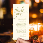 Rehearsal Dinner Thank you Place Setting Card<br><div class="desc">Share the love and show your appreciation to your guests in aesthetic yellow gold theme, when they sit down at their seat and read this personalised charming thank you place card. It's a wonderful way to kick off your special day celebration! This card is sure to set the tone for...</div>