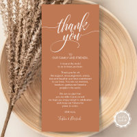 Rehearsal Dinner Thank you Place Setting Card