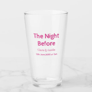Rehearsal dinner the night before simple minimal m glass
