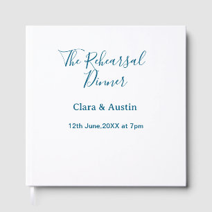 Rehearsal dinner the night before simple minimal m guest book