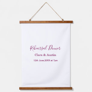 Rehearsal dinner the night before simple minimal m hanging tapestry