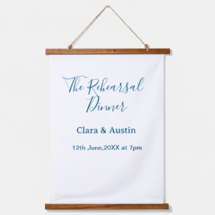 Rehearsal dinner the night before simple minimal m hanging tapestry
