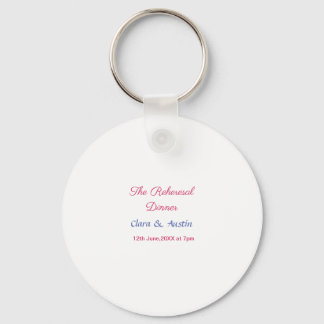 Rehearsal dinner the night before simple minimal m keychain