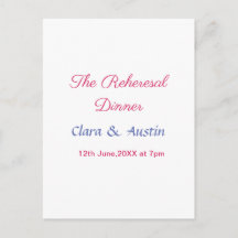 Rehearsal dinner the night before simple minimal m