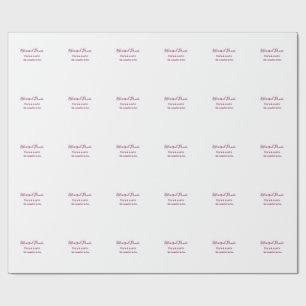 Rehearsal dinner the night before simple minimal m wrapping paper