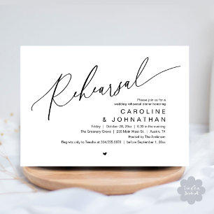 Rehearsal Dinner,The Night Before Wedding Party Invitation