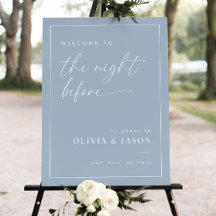 Rehearsal Dinner Welcome Sign Template, The Night 