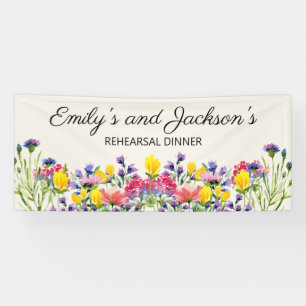 Rehearsal Dinner Wildflowers Name's Banner