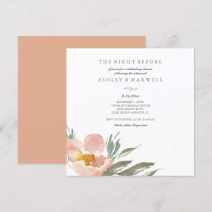 Rehearsal Invitations Watercolor Floral Greeney