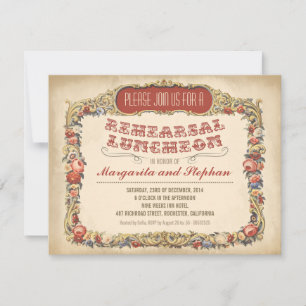 Rehearsal Luncheon Victorian and Vintage Invitation