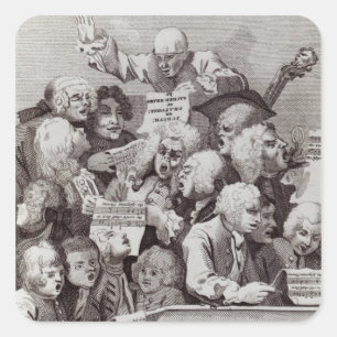 Rehearsal of the Oratorio of Judith, 1734 Square Sticker