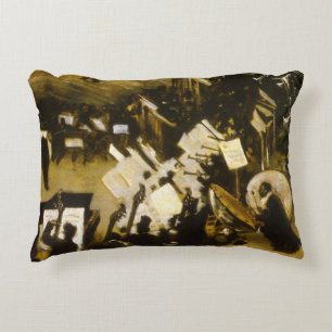 Rehearsal of the Pasdeloup Orchestra by JS Sargent Decorative Pillow