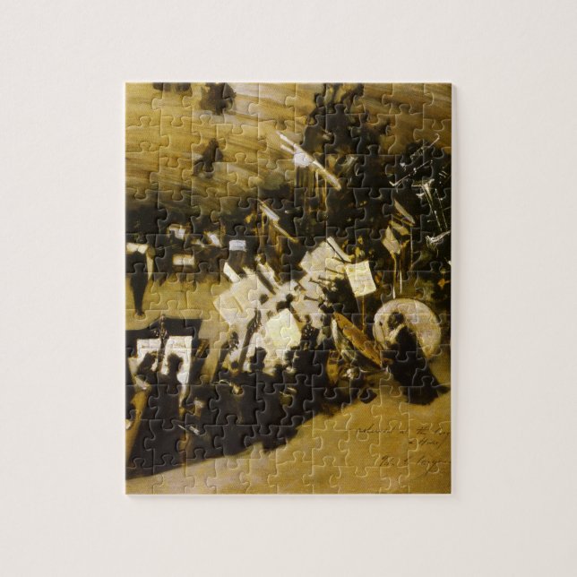 Rehearsal of the Pasdeloup Orchestra by JS Sargent Jigsaw Puzzle (Vertical)