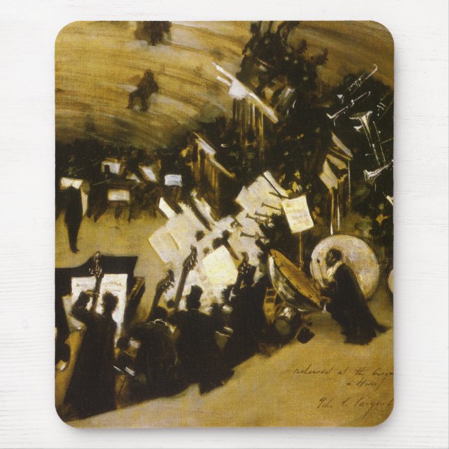 Rehearsal of the Pasdeloup Orchestra by JS Sargent Mouse Pad (Front)