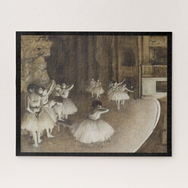 "Rehearsal on Stage" by Edgar Degas Jigsaw Puzzle (Horizontal)