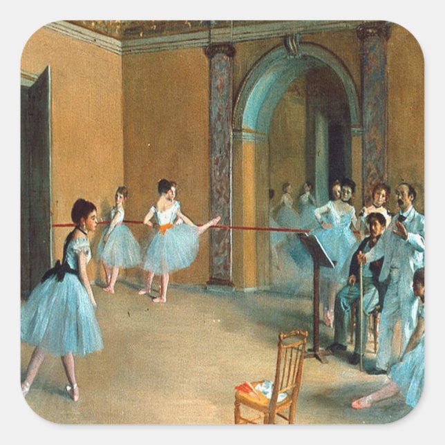 Rehearsal on the Foyer of the Opera La Rue  Square Sticker (Front)