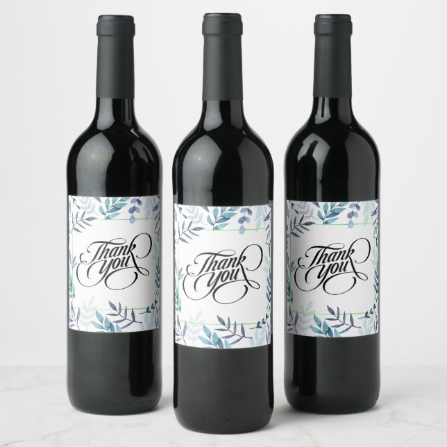 Rehearsal Reception Wedding Shower Giveaway Wine Label (Bottles)