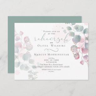 Rehearsal   Watercolor Eucalyptus Foliage Invitation