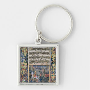 Rehoboam waging war against Jeroboam Keychain