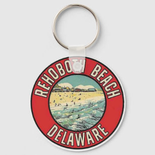 REHOBOTH BEACH, DE Vintage Keychain