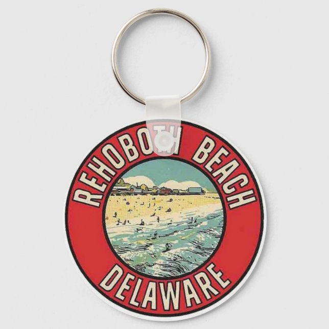 REHOBOTH BEACH, DE  Vintage Keychain (Front)